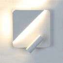 GobekUsa Contemporary LED Wall Lamp for Bedroom and Study with Black/White Metal Spotlight