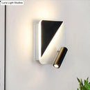 GobekUsa Contemporary LED Wall Lamp for Bedroom and Study with Black/White Metal Spotlight