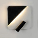 GobekUsa Contemporary LED Wall Lamp for Bedroom and Study with Black/White Metal Spotlight