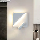 GobekUsa Contemporary LED Wall Lamp for Bedroom and Study with Black/White Metal Spotlight