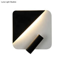 GobekUsa Contemporary LED Wall Lamp for Bedroom and Study with Black/White Metal Spotlight