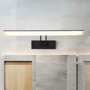 GobekUsa Modern Rectangular Wall Light - Black/White - 16.5"/20.5" W LED Acrylic Vanity Lighting - Warm/White for Bathroom
