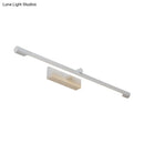 GobekUsa Modern Metal Vanity Wall Sconce with LED Lighting, White/Black Finish in Various Widths and Light Tones