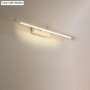 GobekUsa Modern Metal Vanity Wall Sconce with LED Lighting, White/Black Finish in Various Widths and Light Tones