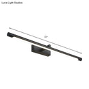 GobekUsa Modern Metal Vanity Wall Sconce with LED Lighting, White/Black Finish in Various Widths and Light Tones