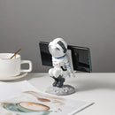 Modern white & blue astronaut resin figurines living room decor by Decorbites