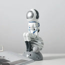 Modern white & blue astronaut resin figurines living room decor by Decorbites