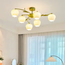 GobekUsa Branch Ceiling Chandelier: Modern LED Pendant Lights for Living Room Bedroom Decor