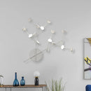 GobekUsa Modernist Branch Metal Wall Light Sconce with 16 Bulbs, LED, White Finish