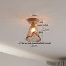 GobekUsa Blue Hollow-out Ceramic LED Ceiling Lamp