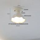 GobekUsa Blue Hollow-out Ceramic LED Ceiling Lamp