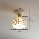 GobekUsa Blue Hollow-out Ceramic LED Ceiling Lamp