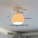 GobekUsa Blue Hollow-out Ceramic LED Ceiling Lamp