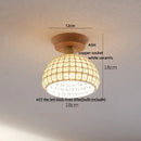 GobekUsa Blue Hollow-out Ceramic LED Ceiling Lamp