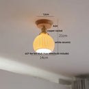 GobekUsa Blue Hollow-out Ceramic LED Ceiling Lamp