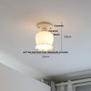 GobekUsa Blue Hollow-out Ceramic LED Ceiling Lamp