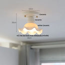 GobekUsa Blue Hollow-out Ceramic LED Ceiling Lamp