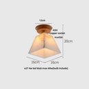 GobekUsa Blue Hollow-out Ceramic LED Ceiling Lamp