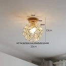 GobekUsa Blue Hollow-out Ceramic LED Ceiling Lamp