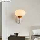 GobekUsa Nordic Opal Glass Wall Sconce with White Bud Shape and 1 Bulb Mounting