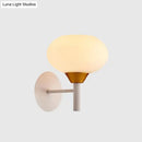 GobekUsa Nordic Opal Glass Wall Sconce with White Bud Shape and 1 Bulb Mounting