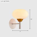 GobekUsa Nordic Opal Glass Wall Sconce with White Bud Shape and 1 Bulb Mounting