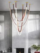 GobekUsa Designer Leather Chandelier Belt Pendant Light for Modern Spaces