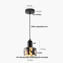 GobekUsa Bulgari Stone LED Pendant Lamp - Natural Marble Hanging Light