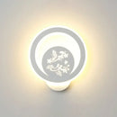 GobekUsa Modern Circular Sconce Lighting: Acrylic LED Wall Light Fixture in White for Living Room