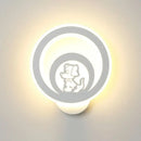 GobekUsa Modern Circular Sconce Lighting: Acrylic LED Wall Light Fixture in White for Living Room