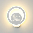 GobekUsa Modern Circular Sconce Lighting: Acrylic LED Wall Light Fixture in White for Living Room