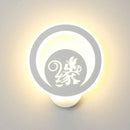GobekUsa Modern Circular Sconce Lighting: Acrylic LED Wall Light Fixture in White for Living Room