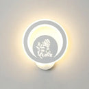 GobekUsa Modern Circular Sconce Lighting: Acrylic LED Wall Light Fixture in White for Living Room