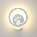 GobekUsa Modern Circular Sconce Lighting: Acrylic LED Wall Light Fixture in White for Living Room