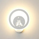 GobekUsa Modern Circular Sconce Lighting: Acrylic LED Wall Light Fixture in White for Living Room