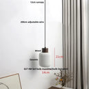 GobekUsa Ceramic LED Pendant Light Fixture - Nordic Modern Wood White Hanging Lamp