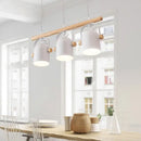 GobekUsa 3-Light Wooden Iron Art Pendant Lamp for Dining Living Room Restaurant