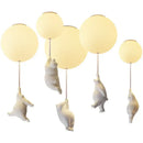 GobekUsa Bear LED Ceiling Light: Modern Cartoon Warmth for Kids Rooms, Bedroom, Living Room Lighting