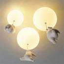 GobekUsa Bear LED Ceiling Light: Modern Cartoon Warmth for Kids Rooms, Bedroom, Living Room Lighting