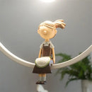 GobekUsa Iron Ring Pendant Lights Nordic Modern Child Bedroom Hanging Lamps Led Bird Light E27