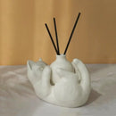 GobekUsa Cat Cartoon Vase: Cute Cat Sculpture Aromatherapy Base for Home Decor