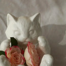 GobekUsa Cat Cartoon Vase: Cute Cat Sculpture Aromatherapy Base for Home Decor