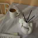 GobekUsa Cat Cartoon Vase: Cute Cat Sculpture Aromatherapy Base for Home Decor