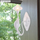 GobekUsa Modern White LED Wall Sconce Light Fixture - Oval Glass, Dolphin-Shaped Arm