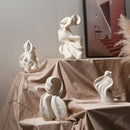 GobekUsa Ceramic Curl Sculpture Decor Modern Porcelain Figurine Room Decoration