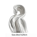 GobekUsa Ceramic Curl Sculpture Decor Modern Porcelain Figurine Room Decoration