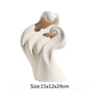 GobekUsa Ceramic Curl Sculpture Decor Modern Porcelain Figurine Room Decoration