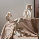 GobekUsa Ceramic Curl Sculpture Decor Modern Porcelain Figurine Room Decoration