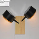 GobekUsa Contemporary Double Drum Wall Mounted Light: Metal Fixture for Kitchen with 2 Bulbs, Black/White/Blue