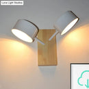 GobekUsa Contemporary Double Drum Wall Mounted Light: Metal Fixture for Kitchen with 2 Bulbs, Black/White/Blue